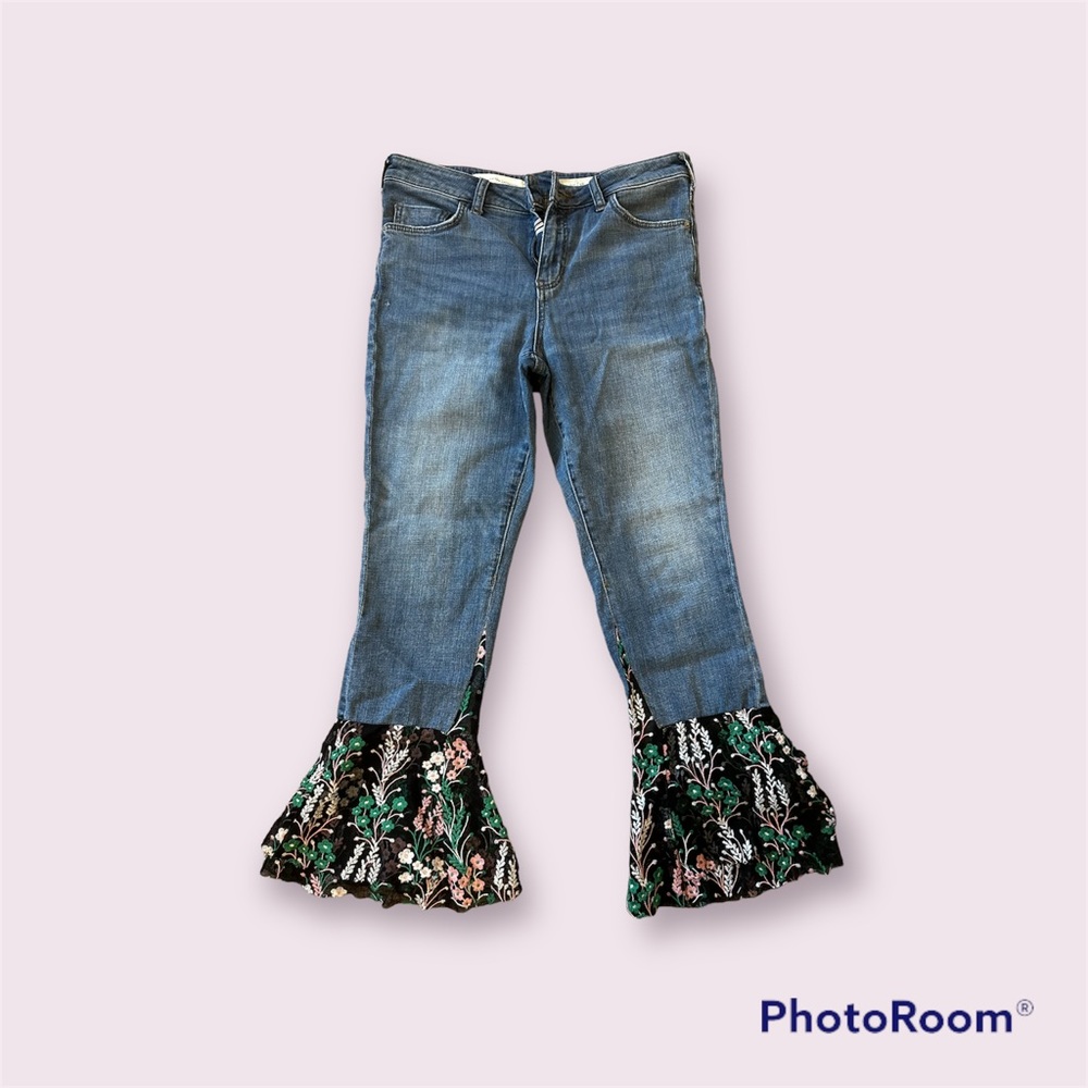 Pilcro Ankle Lace Cuff Jeans